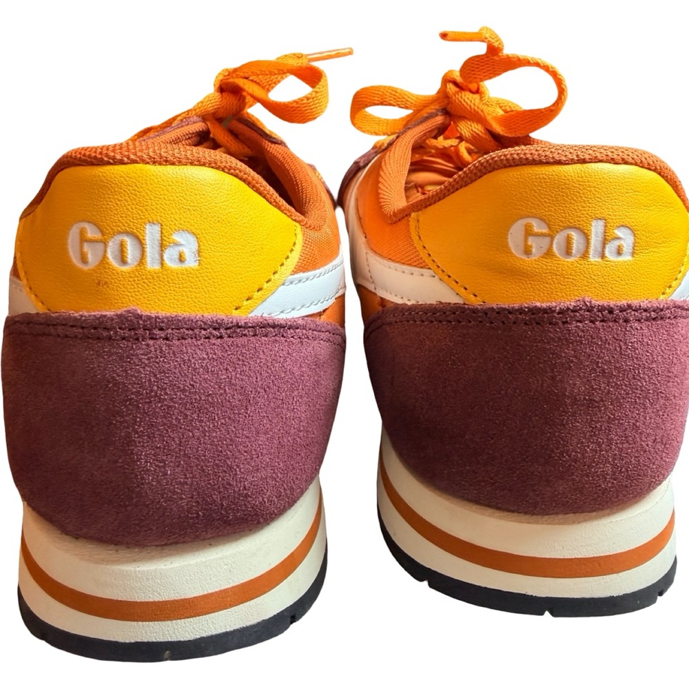 Gola Daytona Retro Sneakers Burgundy Orange White Men’s 11 - Picture 10 of 16